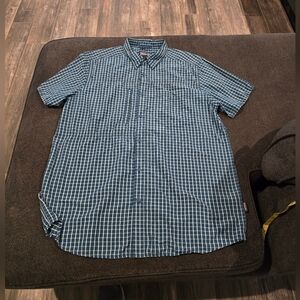 Patagonia Blue and White Checkered Men's Shirt